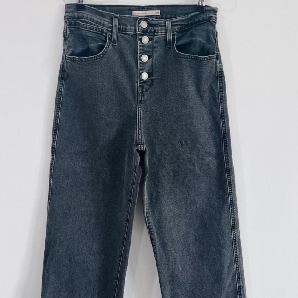 Levi-s Women's Black and Grey Jeans